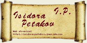 Isidora Petakov vizit kartica